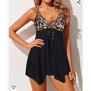 Holipick Womens Printed Swimsuit Skirted Swimwear Bathing Swimdress Size XL